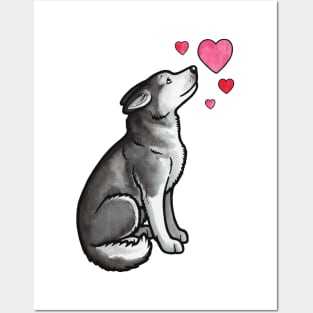 Siberian Husky love Posters and Art